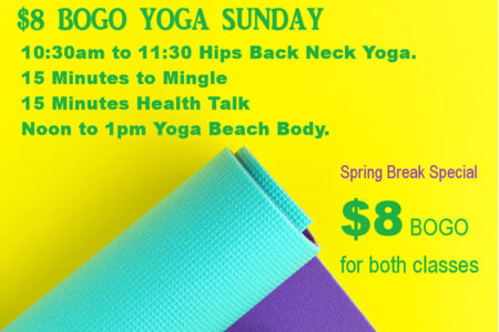 $8 - BOGO YOGA SUNDAY over 2 Hours of Fun &amp;amp;amp;amp;amp;a