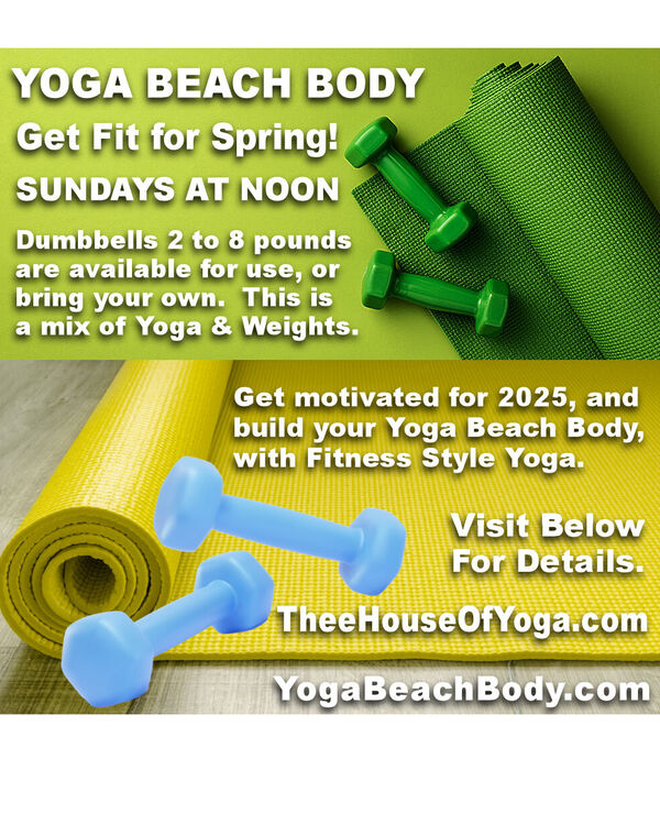 $8 Get Fit for Spring Special - Yoga Beach Body with Dumbbells