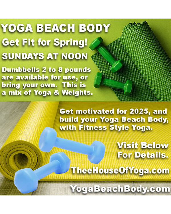 $8 Get Fit for Spring Special - Yoga Beach Body with Fitness and Dumbbells - Indialantic, Florida