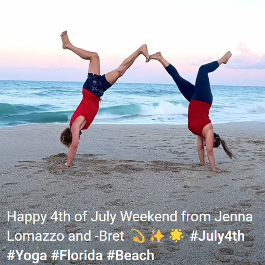 4th of July Partner Yoga Pose