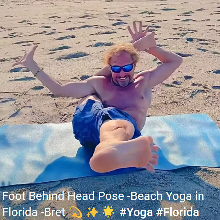 Foot and Leg Behind Head Pose in Yoga -Bret 💫✨🌟